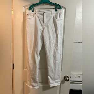 AG Jean ex-boyfriend slouchy slim white denim jeans size 32‎